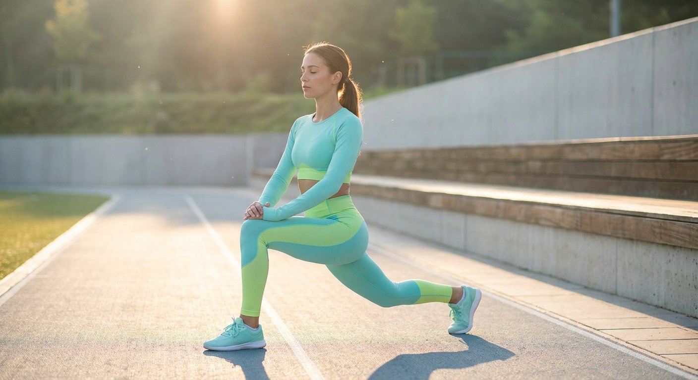Atleta preparándose